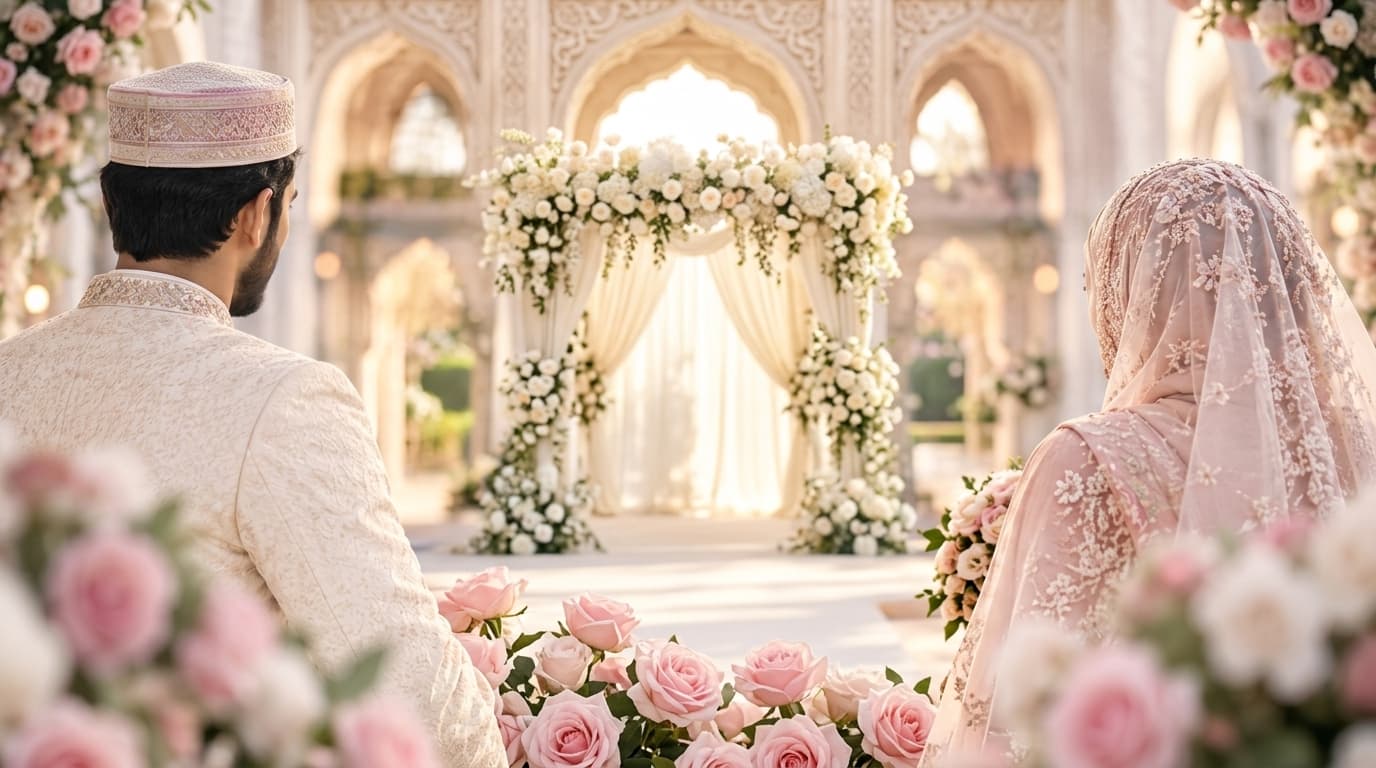 Halal Muslim Matrimony - Blessed Nikah Couple